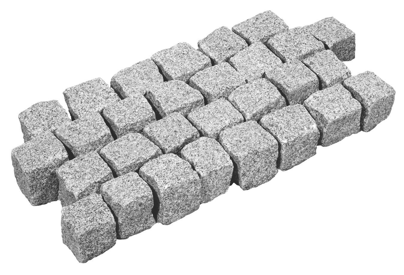 Natursteinpflaster Granit grau OTL  allseits gespalten