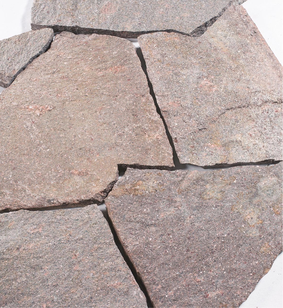 Polygonal und Bruchsteinplatte Premium Porphyr 4 - 6 Stk./m², 2 - 4 cm stark OF spaltrau